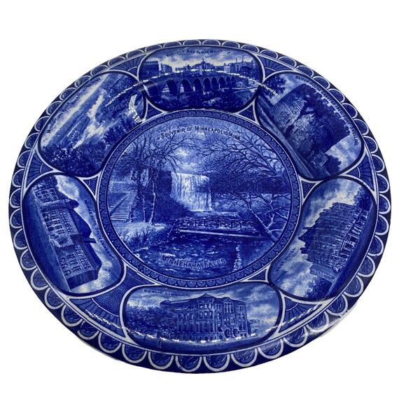 Vintage MINNEAPOLIS, Minn Souvenir Plate Landmarks Rowland & Marsellus Co. - Picture 1 of 12